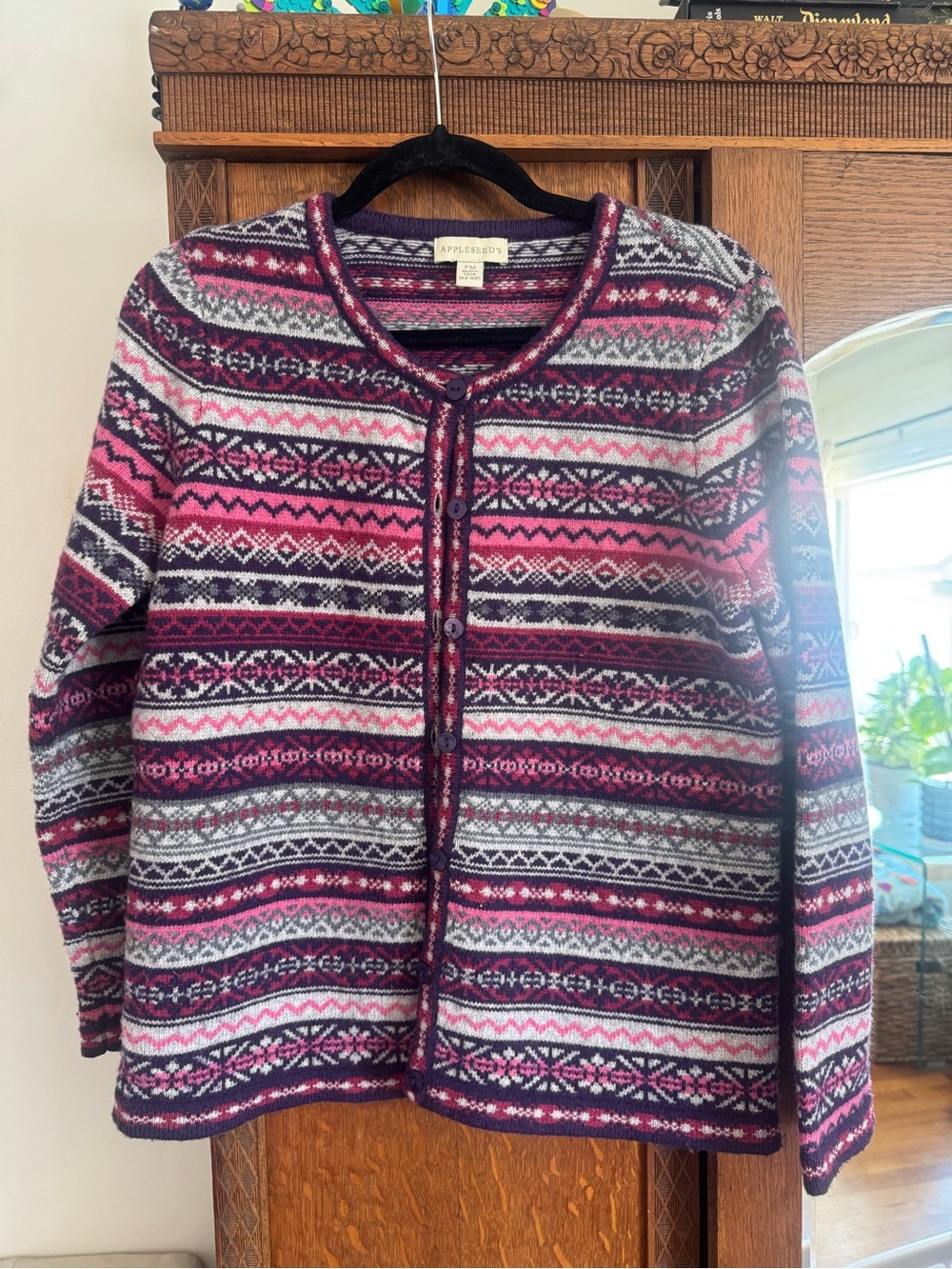 Appleseed’s Cottagecore Grandmacore Nordic Lambswool Cardigan